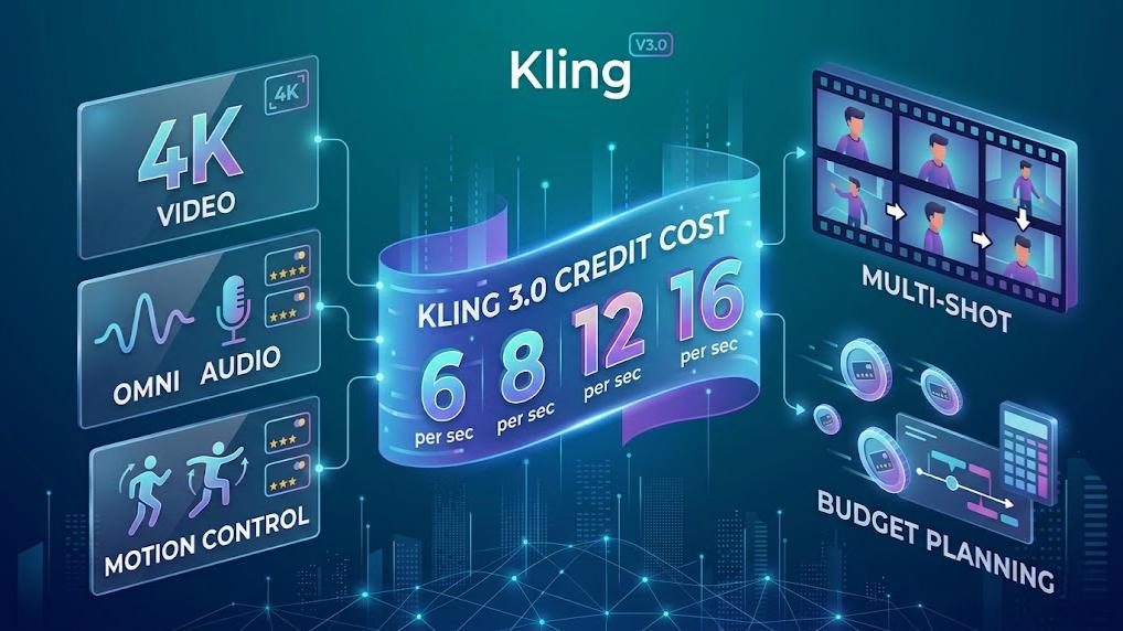 Kling 3.0 Credit Cost: 4K, Omni Audio, and Multi Shot Pricing